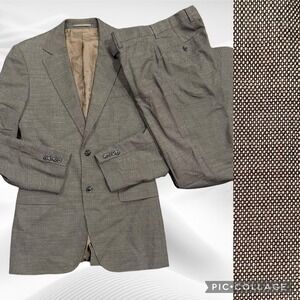 Hugo Boss 38R‎ W31X32 THE JAM/Sharp 2 Piece Brown Birdseye Wool Blend Stretch
